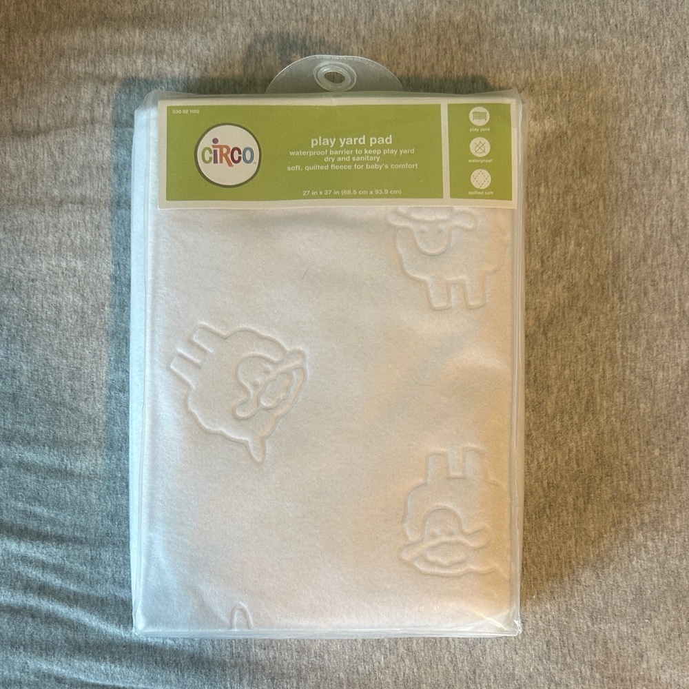 Circo Soft White Play Yard Pad with Embossed Design